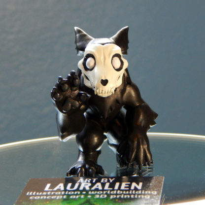 A small, handpainted werewolf figurine. Its name is malO and it wants to be your friend.