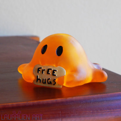 A small, handpainted figurine of SCP-999: The Tickle Slime Monster
